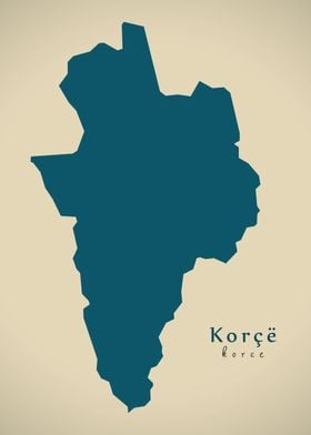 Korce county map