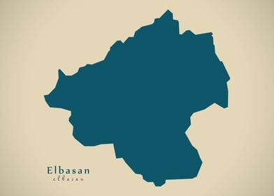 Elbasan Albania county map