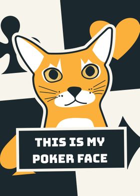 Poker Face Cat Funny