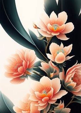 Digital painting flowers