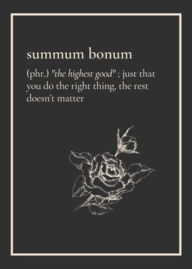 Summum Bonum Definition