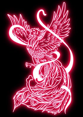 Phoenix neon art