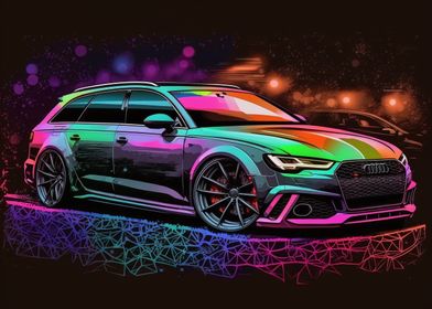Neon Painted Audi RS6