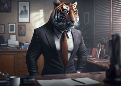 Tiger in a business suit