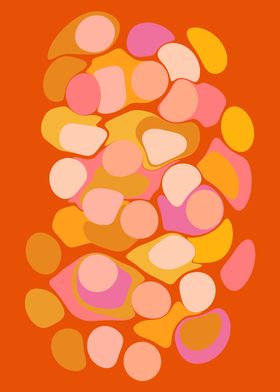 Abstract Dots in Orange