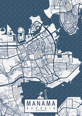 Manama City Map Coastal