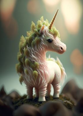 Green forest unicorn