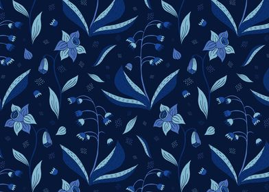 Midnight blue floral