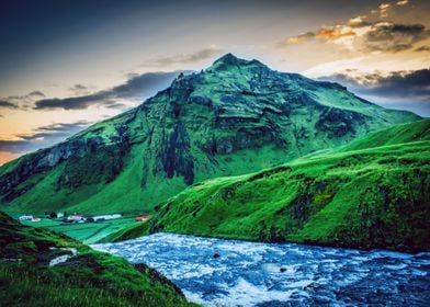 Iceland Mount and River