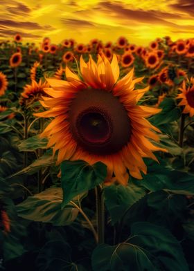 Sunflower Yellow Sky Cloud