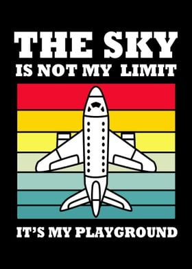 Funny Pilot Sky Not Limit