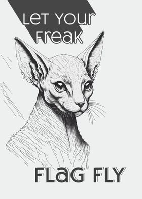 Freaky Sphynx Cat Sketch