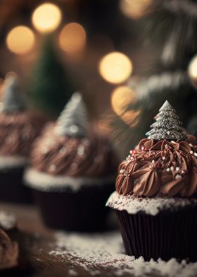 Christmas tree cupcakes