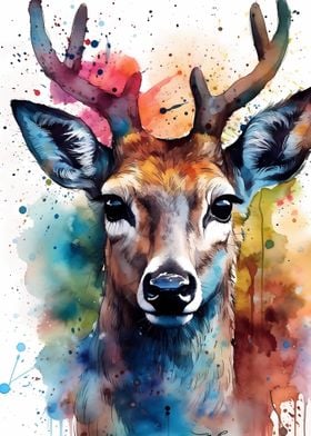 Deer Watercolor