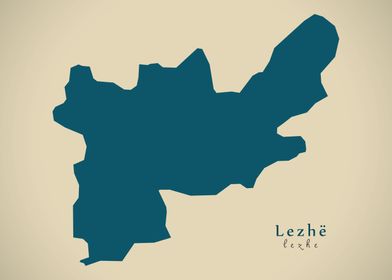 Lezhe county map