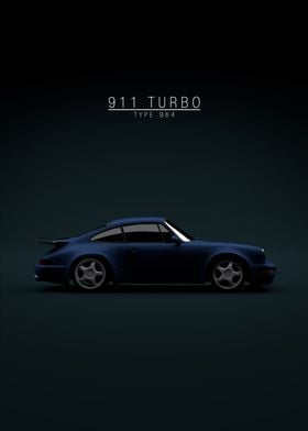 Porsche 964 Turbo 1993 Blu