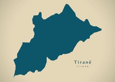 Tirana county map