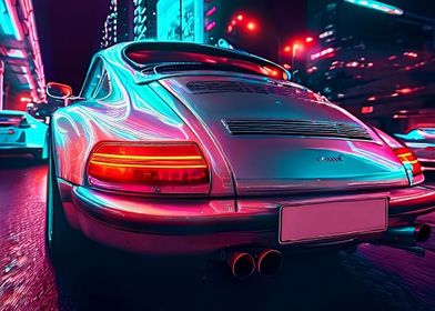 Classic 911 in City Lights