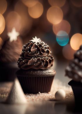 Christmas tree cupcakes