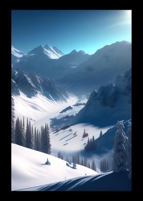 Bright Snowy Mountains