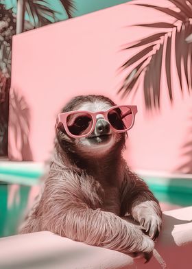 Cool Sloth with Sunglass