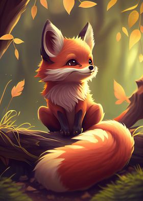 Cute Fox Animal Cartoon