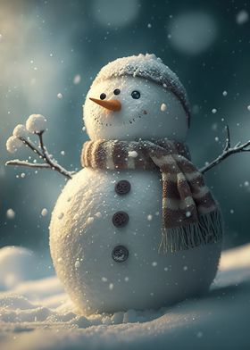 snowman four cute