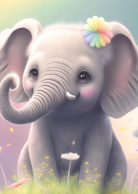 cute baby elephant