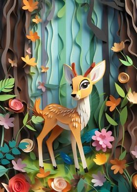 Cute Deer paper craft