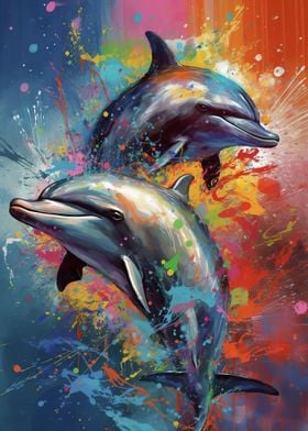 Dolphins painting