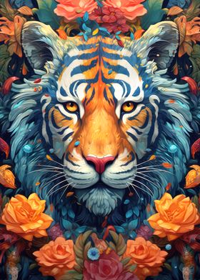 Tiger Ornamental Portrait 