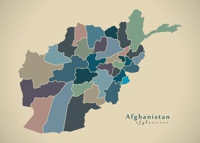 Afghanistan province map