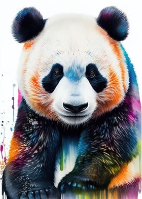 Colorful Panda Animals