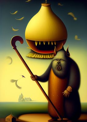 Surreal characters monster