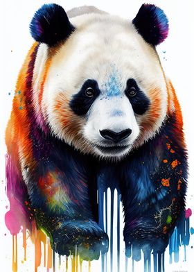 Colorful Panda Animals