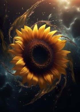 Sunflower Blackhole Space