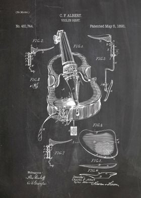 Violin rest patent 1891