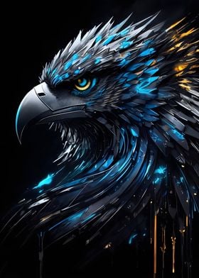 Blue Cyber Eagle