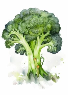 Broccoli Watercolor