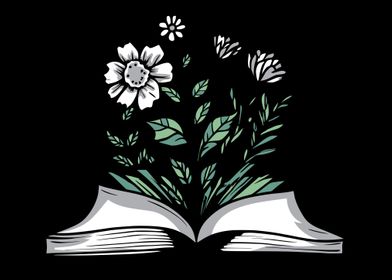 Books Bookworm Flowers