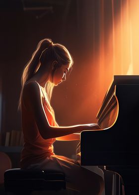  playing piano