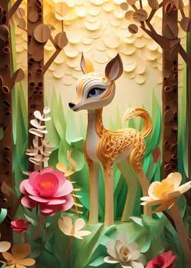 Cute Deer paper craft