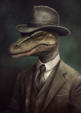 Dragon in Suit and Cap