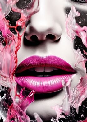 Pink fashion lips