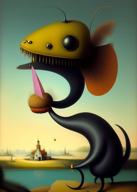 Surreal characters monster
