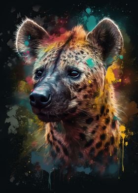Hyena painting