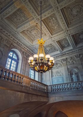 glowing vintage chandelier