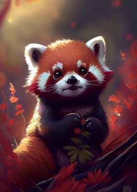 Cute Red Panda Animal