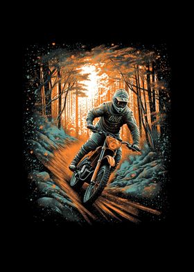 Dirt Bike Offroad Forest