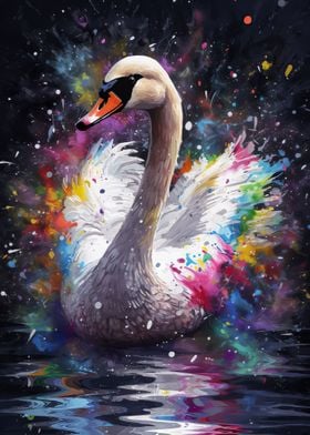 Swan painting